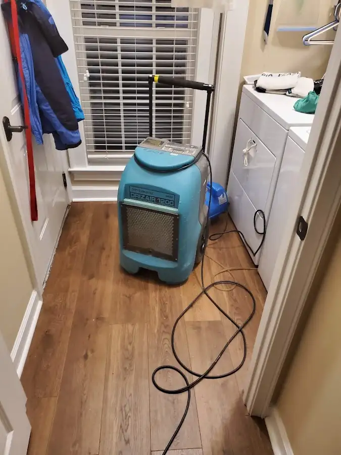 Commercial dehumidifier deployed for Flood Damage Cleanup in Huntington